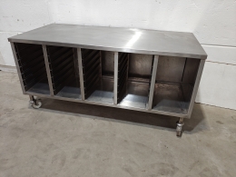 Rvs mobiele tafel - 191x90x92 cm 
